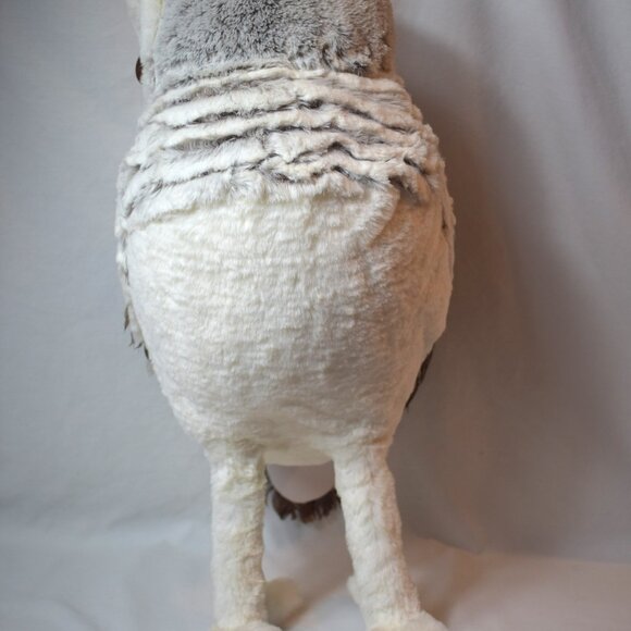 Large Vintage Cardboard Feathers and Foam Core Snowy Owl Centerpiece 20 inches - Picture 4 of 8